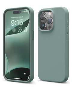 Чехол для iPhone 15 Pro Soft silicone Midnight Green Elago