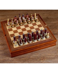 Шахматы сувенирные Битва за Египет доска 36х36х6 см Король H 8 см пешка H 6 см Sima-land