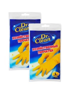 Перчатки хозяйственные резиновые Размер L 1 пара х 2 шт Dr. clean