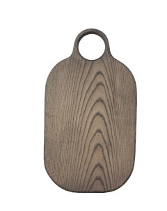 Большая деревянная разделочная доска Галька XL Цвет уголь Yasen