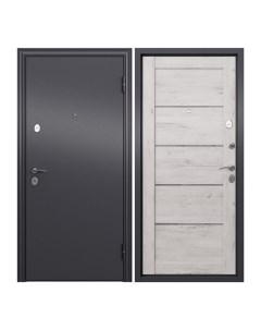 Дверь входная Torex для квартиры металлическая Flat L 950х2050 правая черный светло серый Torex стальные двери