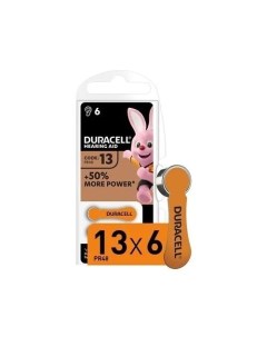 Батарейка ZA13 6BL для слухового аппарата 6 шт Duracell