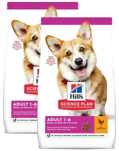 Сухой корм для собак Science Plan Adult Small Mini курица 2 шт по 0 3 кг Hill`s