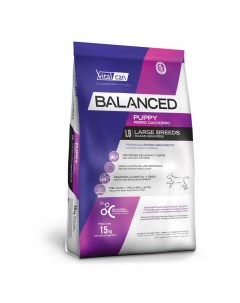 Сухой корм для щенков Balanced Dog Puppy для крупных пород с курицей 15 кг Vitalcan