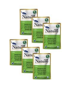 Влажный корм для кошек Nature Adult Куриное филе в желе пауч 6 шт по 100 г Prime