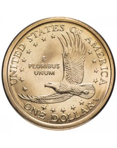 Памятная монета 1 доллар Парящий орел Сакагавея Коренные американцы США 2007 г UNC Nobrand