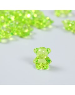 Декор для творчества пластик Медвежонок зелёный набор 25 шт 1 8х1 5х1 см Nobrand