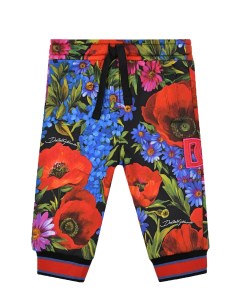 Спортивные брюки с цветочным принтом детские Dolce&gabbana