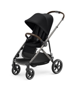 Коляска прогулочная Gazelle S TPE Deep Black с корзиной и дождевиком Cybex