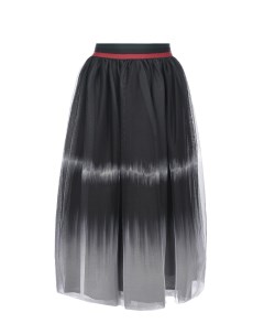 Черно серая юбка с принтом tie dye детское Monnalisa
