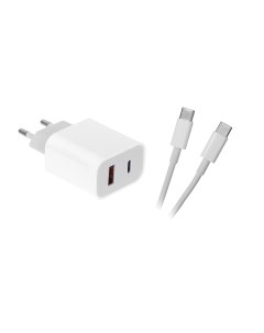 Зарядное устройство NQC 13 Tech USB Type C 3A PD 20W кабель Type C Type C White УТ000029889 Red line