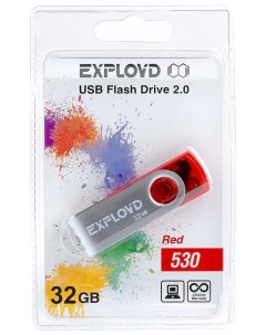 Флешка 530 32 Гб USB2 0 красная Exployd