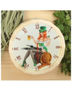 Часы банные бочонок Роковая дама с зеркалом Добропаровъ