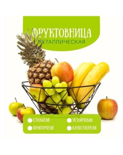 Фруктовница Kitchen Fruit цвет черный 26 26 11 5см Zdk