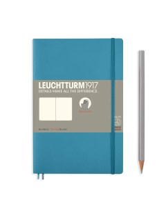 Блокнот Leuchtturm Paperback В6 нелинованный 61 лист нордический синий мягкая обложка Leuchtturm1917