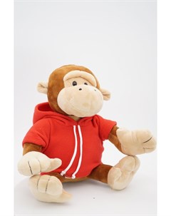 Мягкая игрушка Обезьянка Леся 22 28 см коричневый белый красный Unaky soft toy