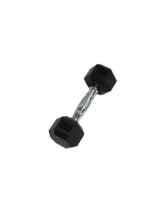 Неразборная гантель Rubber Encased Hex Dumbbells 1 x 7 5 кг черный Perform better