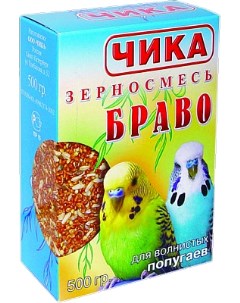 Сухой корм для волнистых попугаев Браво 2 шт по 500 г Чика