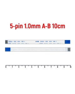 Шлейф FFC 5 pin Шаг 1 0mm Длина 10cm Оем