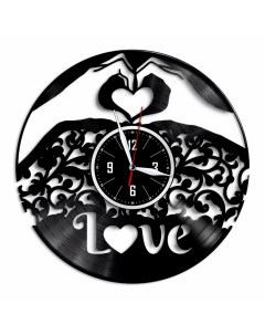 Часы из виниловой пластинки c VinylLab Любовь (c) vinyllab
