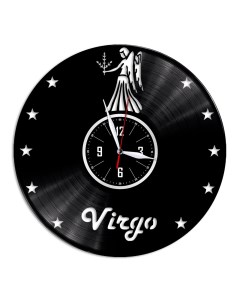Часы из виниловой пластинки c VinylLab Знак зодиака c VinylLab Дева (c) vinyllab