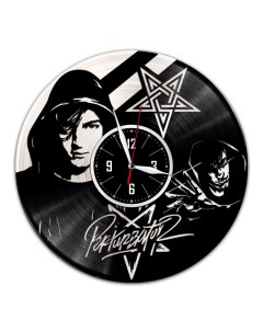 Часы из виниловой пластинки c VinylLab Perturbator с серебряной подложкой (c) vinyllab