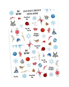 Слайдер дизайн Новый год Снежинки SDN 104 Invent print