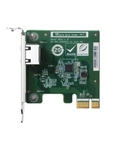 Сетевая карта QXG 2G1T I225 однопортовая 2 5GBASE T 1000BASE T 100BASE TX PCIe Gen2 Qnap