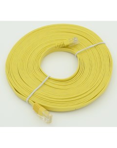 Патч корд UTP кат 5e 7 5 м RJ45 RJ45 желтый плоский 576316 Behpex