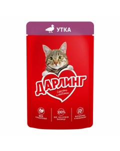 Влажный корм для кошек с уткой в соусе 75 г Darling