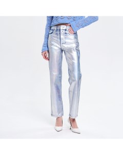 Серебряные джинсы с напылением Toptop