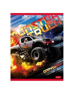 Тетрадь Monster Truck 24 листа А5 скрепка в клетку Hatber