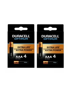 Батарейка алкалиновая OPTIMUM AAA LR03 4BL 1 5 В 5000394158726 2 уп х 4 шт Duracell