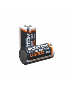 Батарейка литий тионилхлоридная ER17335 2 3 A Lithium 3 6 В 3 6V 1800 мАч Robiton