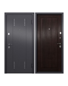 Дверь входная для квартиры металлическая 950х2050 правый серый коричневый Nobrand