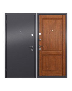 Дверь входная для квартиры металлическая 950х2050 левая черный коричневый Nobrand
