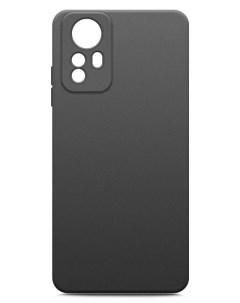 Чехол для Xiaomi Redmi Note 12S силиконовый матовый черный Miuko