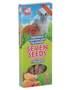 Лакомство для грызунов Зерновые палочки медовые 90 г 3 шт Seven seeds