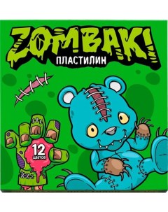 Пластилин Zombaki 240 г 12 цветов Луч