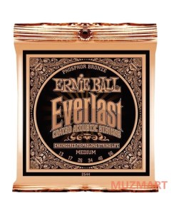 2544 Струны для акустической гитары Everlast Phosphor Bronze Ernie ball