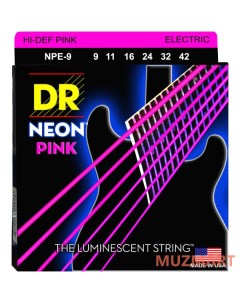 NPE 9 HIGH DEF NEON Струны для электрогитары Dr