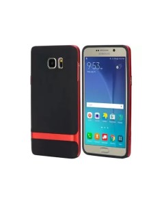 Силиконовый Чехол Royce Series для Samsung Galaxy Note 5 черно красный Rock