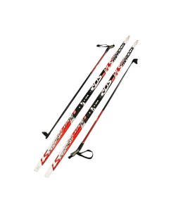 Лыжный комплект лыжи палки крепления NNN 150 Step in Brados LS Sport red Stc