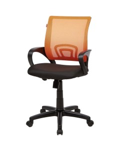 Кресло офисное 304 оранжевое черное сетка ткань пластик 329253 Easy chair