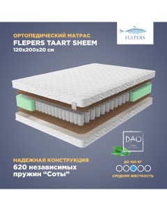 Ортопедический матрас Taart Sheem 120х200 см пружинный Flepers