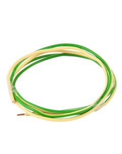 Провод однопроволочный ПУВ ПВ1 1х10 желто зеленый смотка из 15 м Nobrand