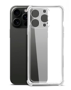 Чехол для Apple iPhone 15 Pro Max с защитой камеры и углов прозрачный Miuko