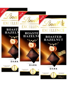 Шоколад темный Excellence с обжаренным фундуком 3 шт по 100 г Lindt