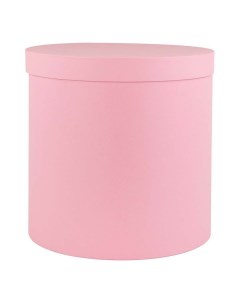 Коробка подарочная 30 x 30 см Декор круглая розовая Азалия