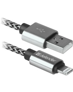 Кабель USB ACH01 03T Lightning USB 87809 белый Defender